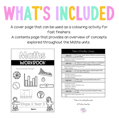 Stage 2 Year B NSW Maths Workbook Term 1 -
