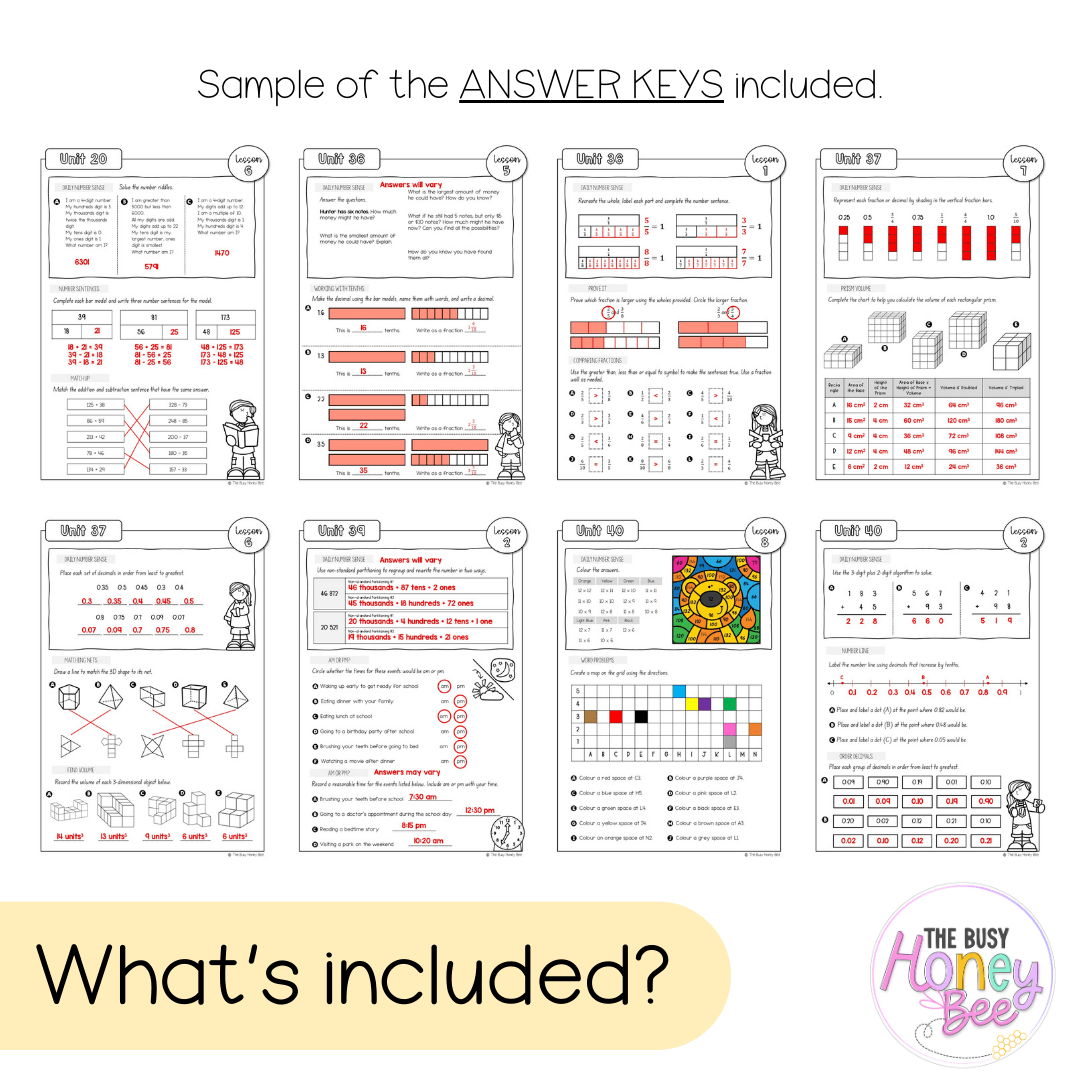 Stage 2 Year B NSW Maths Workbook Term 4 - Workbook | Worksheets