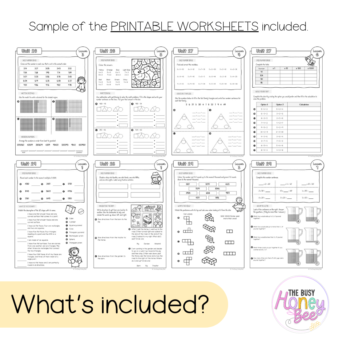 Stage 2 Year B NSW Maths Workbook ULTIMATE Mega Bundle - Workbook | Worksheets