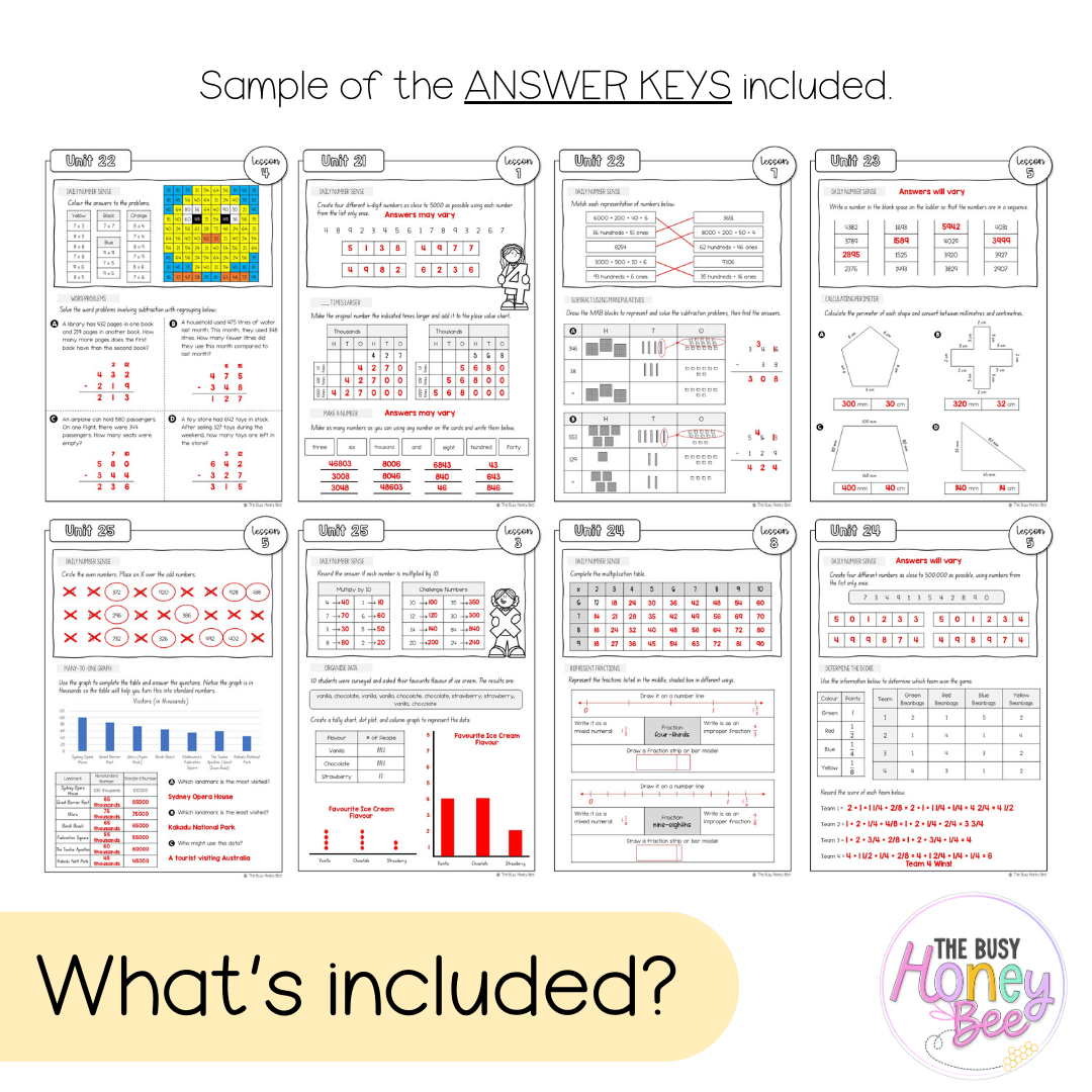 Stage 2 Year B NSW Maths Workbook ULTIMATE Mega Bundle - Workbook | Worksheets