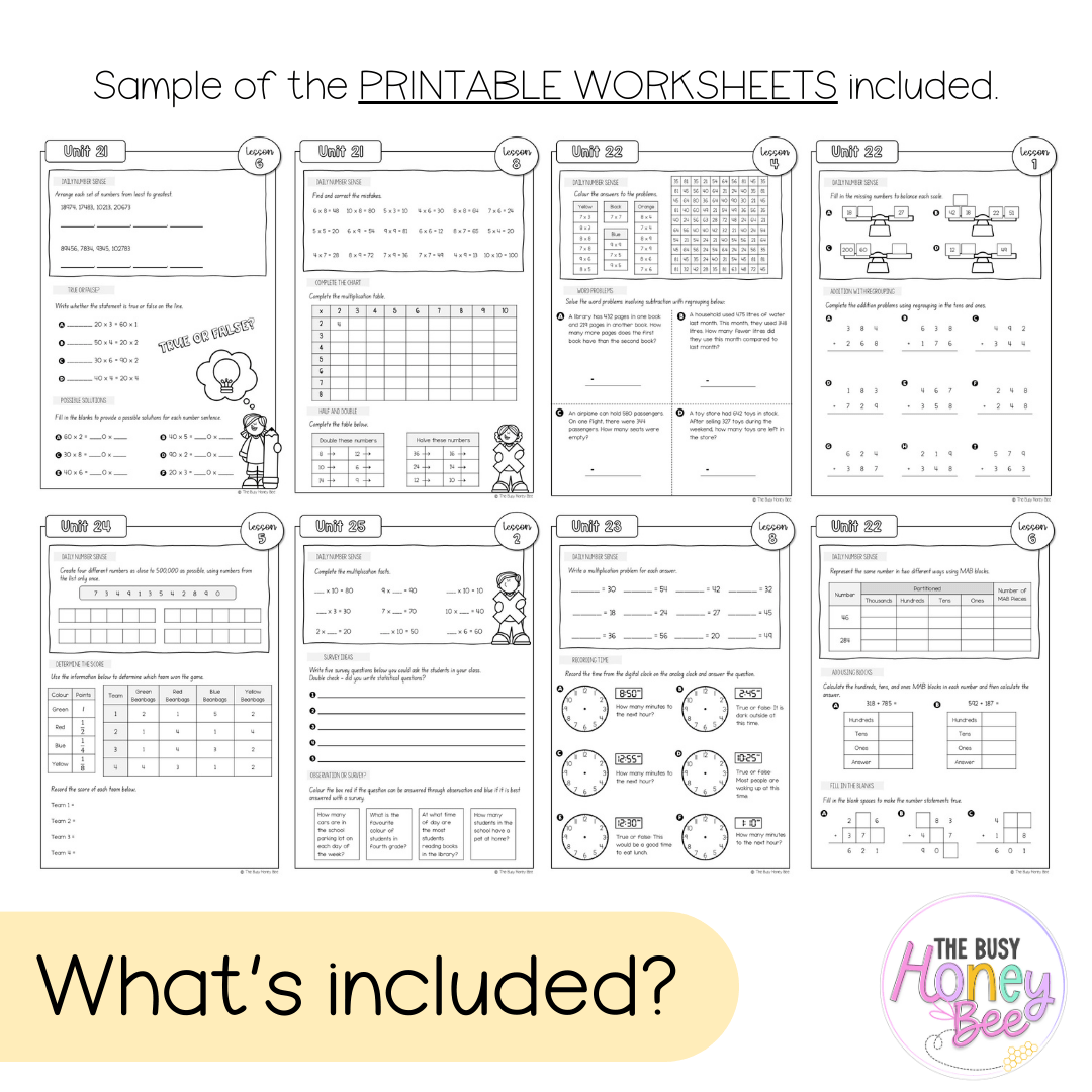Stage 2 Year B NSW Maths Workbook ULTIMATE Mega Bundle - Workbook | Worksheets