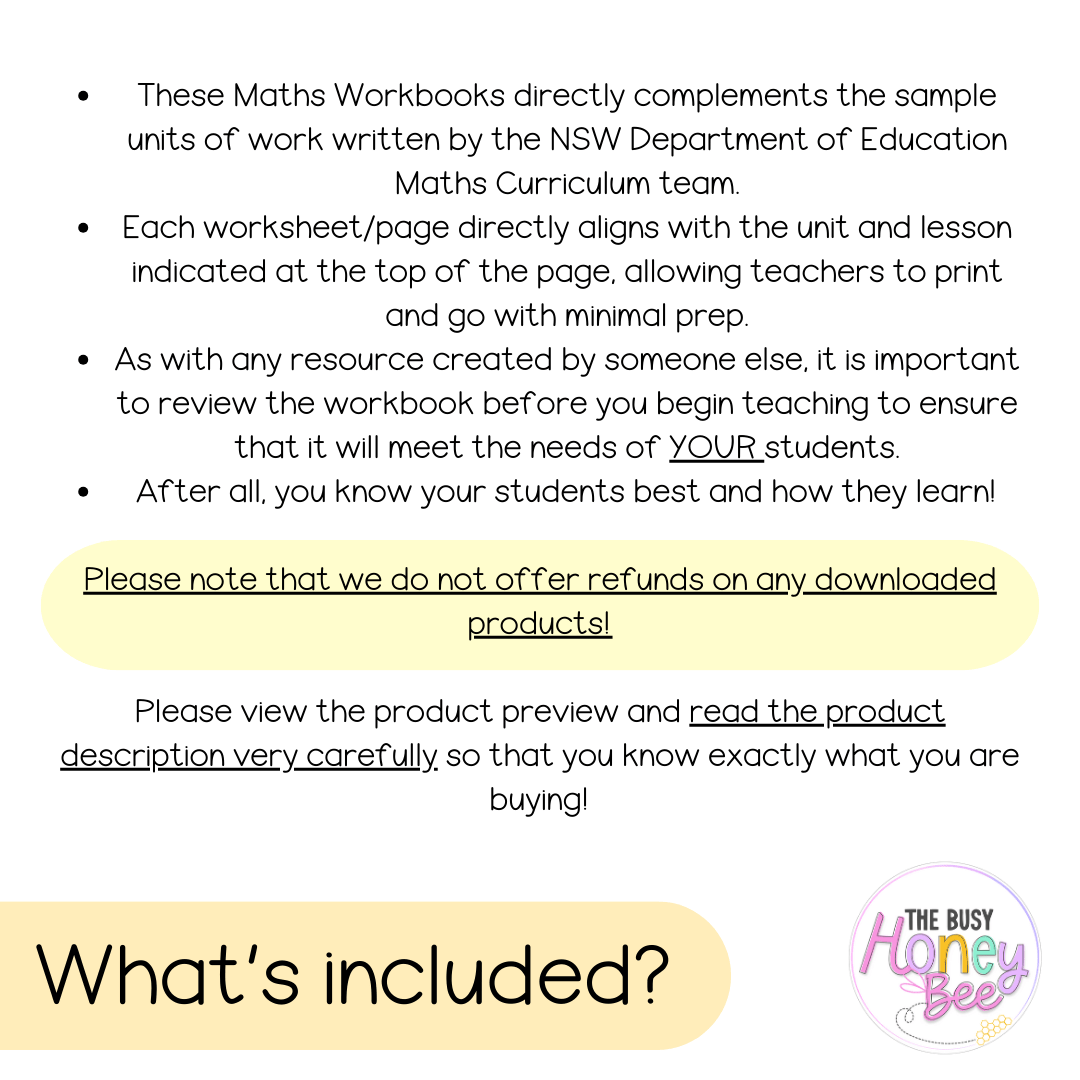Stage 2 Year B NSW Maths Workbook ULTIMATE Mega Bundle - Workbook | Worksheets