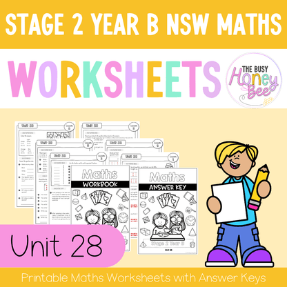 Stage 2 Year B NSW Maths Worksheets Unit 28 - Workbook | Worksheets