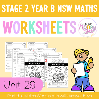 Stage 2 Year B NSW Maths Worksheets Unit 29 - Workbook | Worksheets