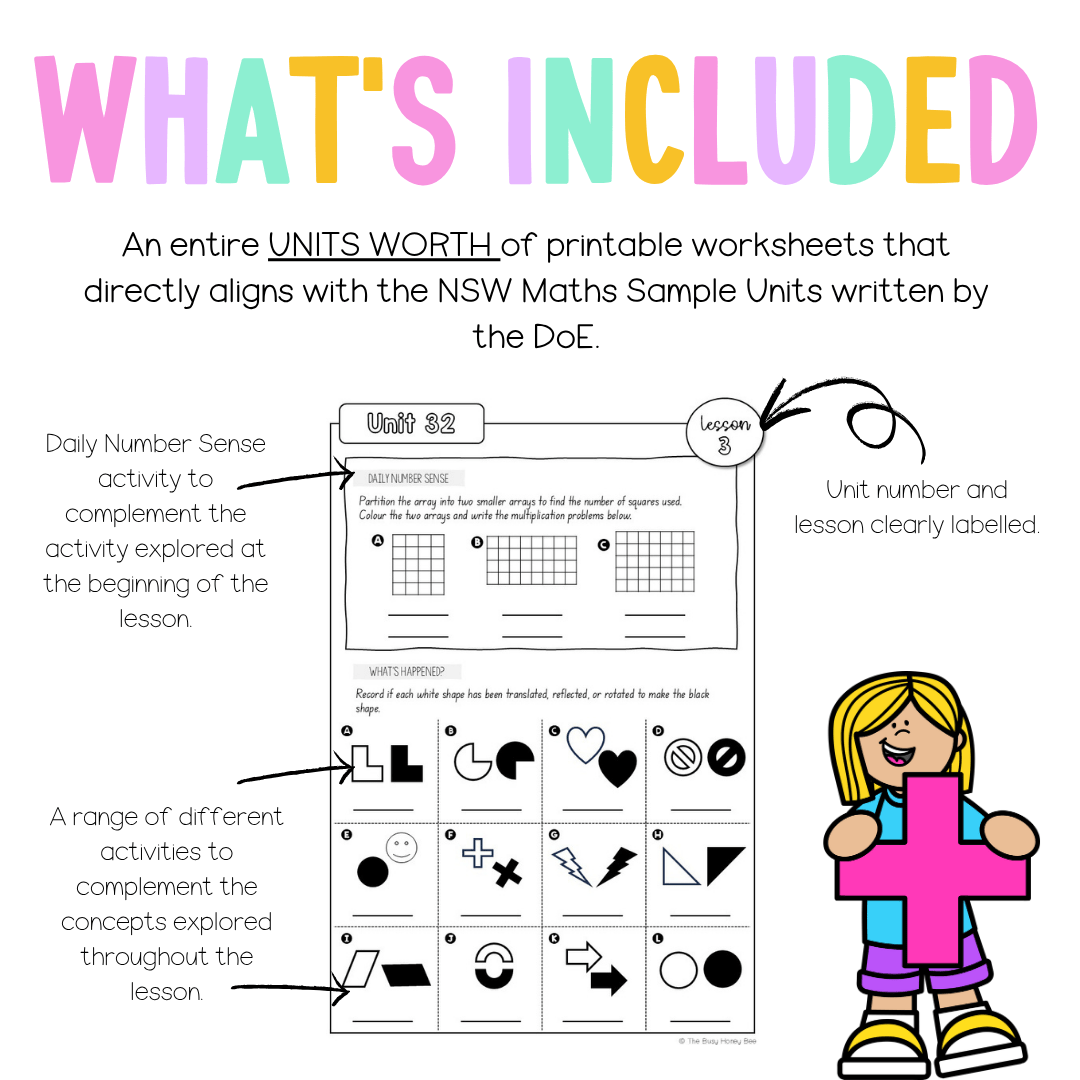 Stage 2 Year B NSW Maths Worksheets Unit 32 - Workbook | Worksheets