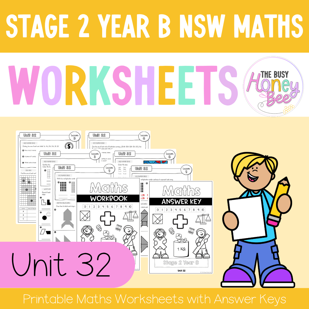 Stage 2 Year B NSW Maths Worksheets Unit 32 - Workbook | Worksheets
