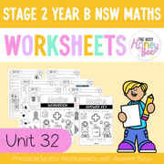 Stage 2 Year B NSW Maths Worksheets Unit 32 - Workbook | Worksheets