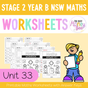 Stage 2 Year B NSW Maths Worksheets Unit 33 - Workbook | Worksheets