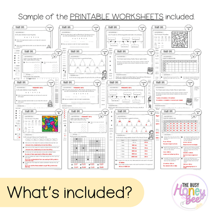 Stage 2 Year B NSW Maths Worksheets Unit 34 - Workbook | Worksheets
