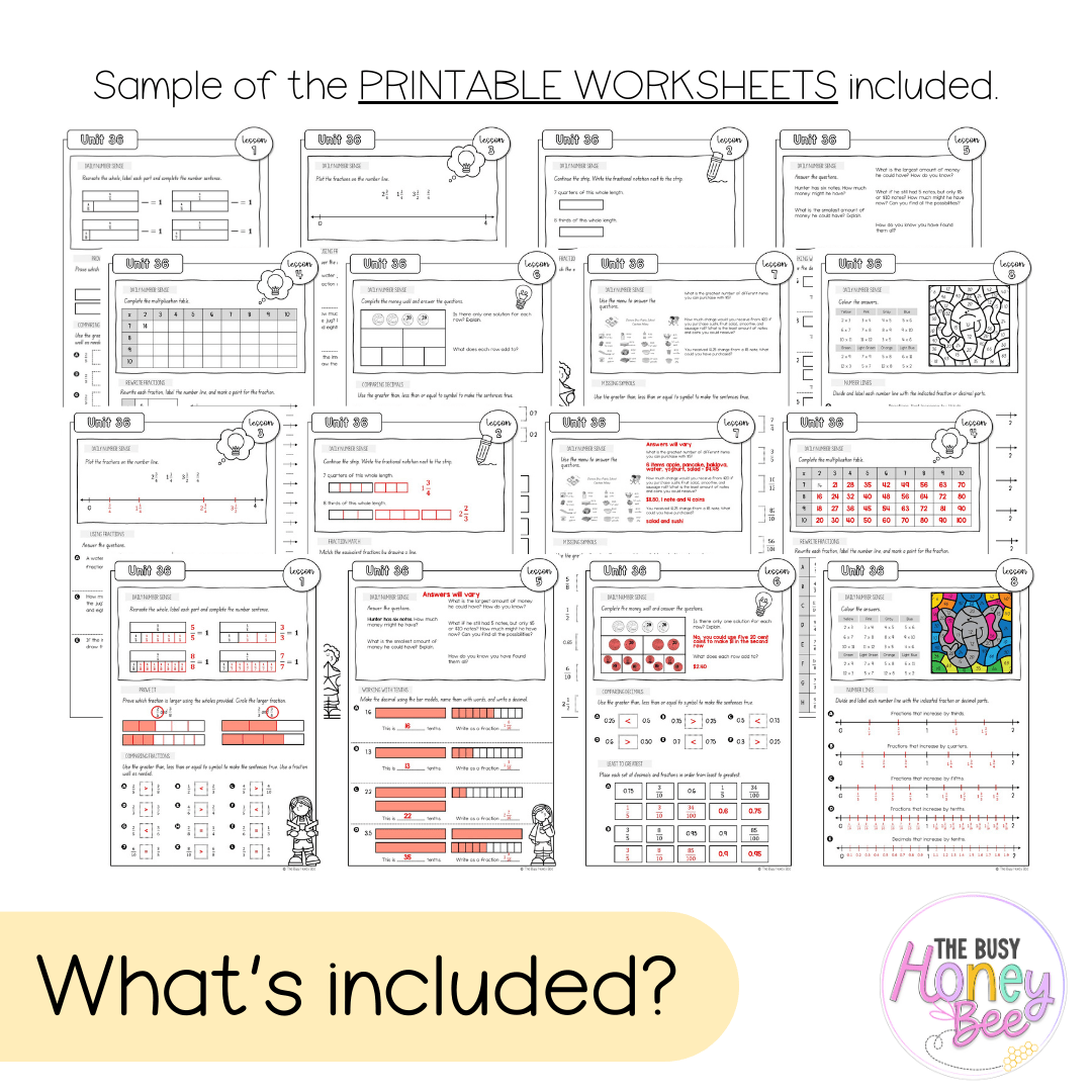Stage 2 Year B NSW Maths Worksheets Unit 36 - Workbook | Worksheets