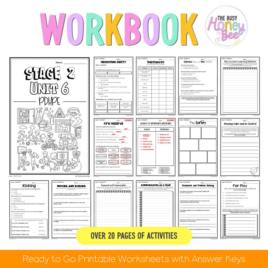 Stage 2 Year B NSW PDHPE Sample Unit 6 Teaching Pack - Teaching Bundle