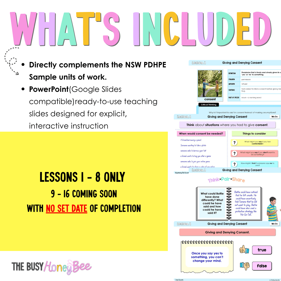 Stage 2 Year B NSW PDHPE Sample Unit 7 Teaching Pack - Teaching Bundle