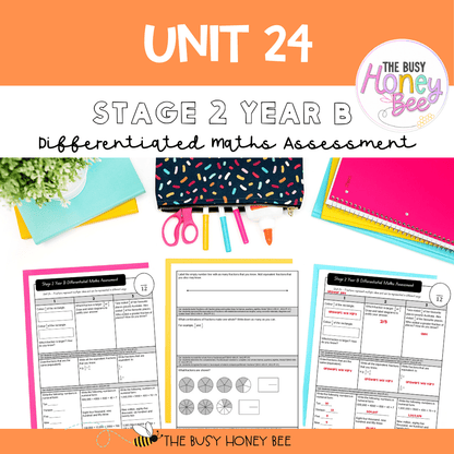 Stage 2 Year B Term 1 Differentiated Maths Assessment Bundle - Assessment