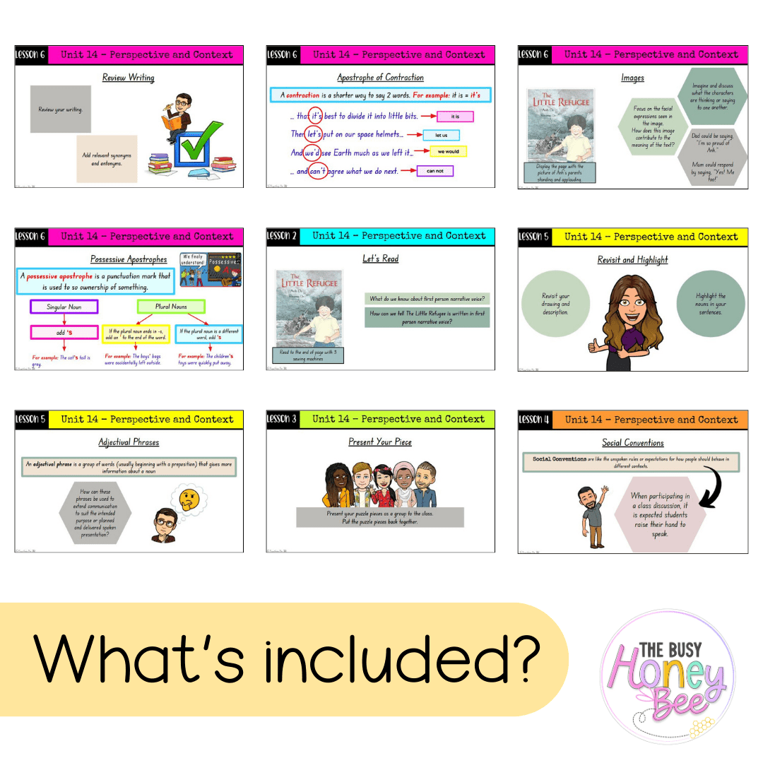 Stage 2 Year B Term 3 English Teaching Slides Mega Bundle - Teaching Slides
