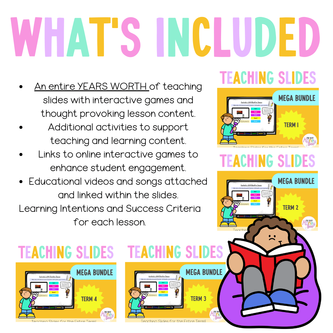 Stage 2 Year B Ultimate English Teaching Slides Mega Bundle - Teaching Slides