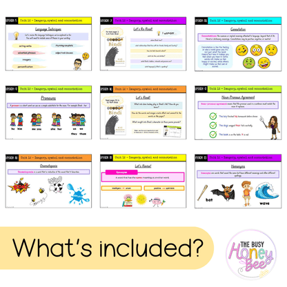 Stage 2 Year B Unit 12 NSW Imagery, Symbol and Connotation English Teaching Slides - Teaching Slides