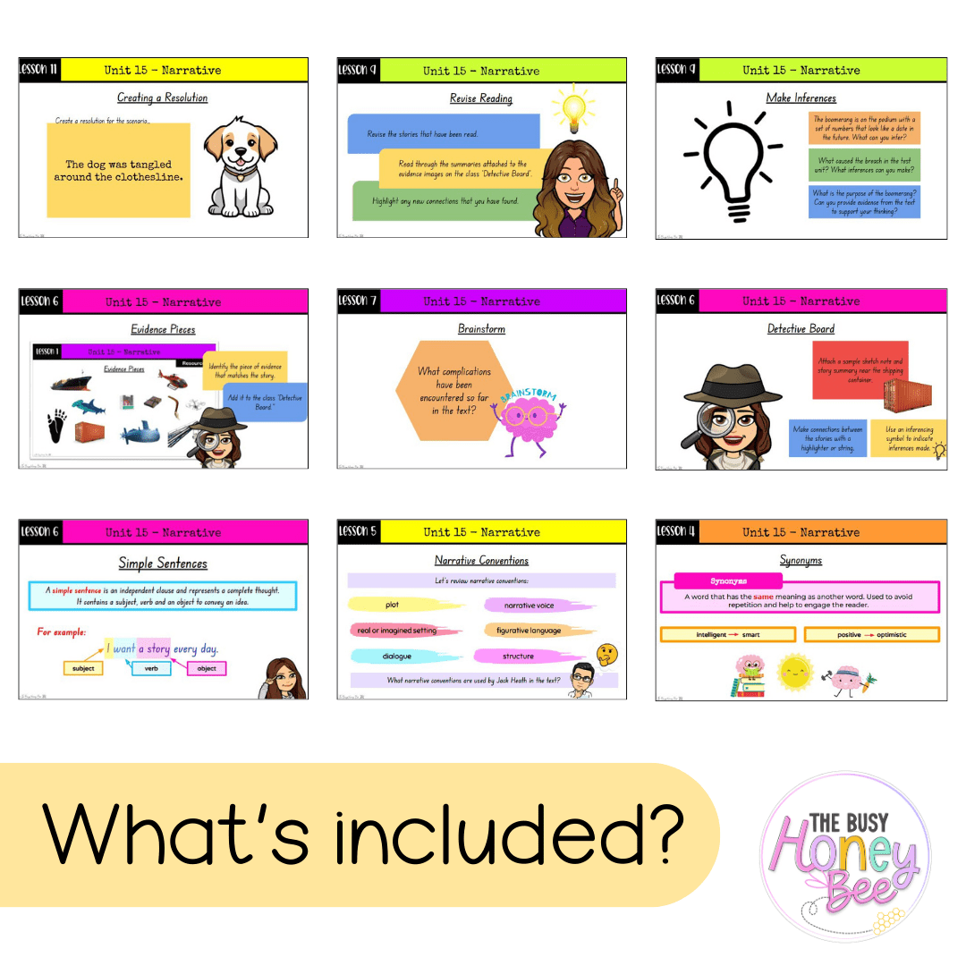 Stage 2 Year B Unit 15 NSW Narrative English Teaching Slides - Teaching Slides