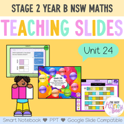 Stage 2 Year B Unit 24 NSW Maths Teaching Slides - Zip Folder: Smart Notebook, PowerPoint, Google Slide Compatible
