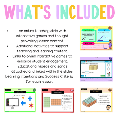 Stage 2 Year B Unit 37 NSW Maths Teaching Slides - Zip Folder: Smart Notebook, PowerPoint, Google Slide Compatible