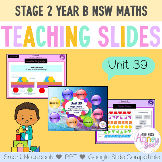 Stage 2 Year B Unit 39 NSW Maths Teaching Slides - Zip Folder: Smart Notebook, PowerPoint, Google Slide Compatible