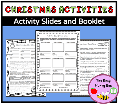 Stage 3 Christmas Activities PowerPoint and Booklet - Activity Pack