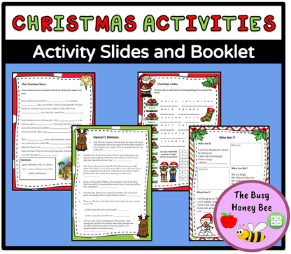 Stage 3 Christmas Activities PowerPoint and Booklet - Activity Pack
