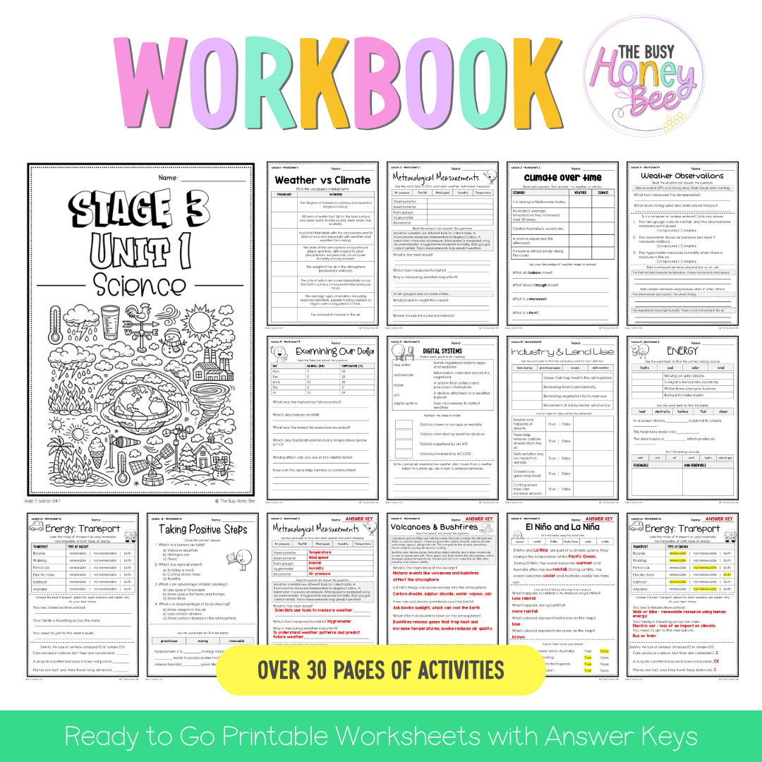 Stage 3 NSW Science Sample Unit 1 Teaching Pack 2026 - Teaching Bundle