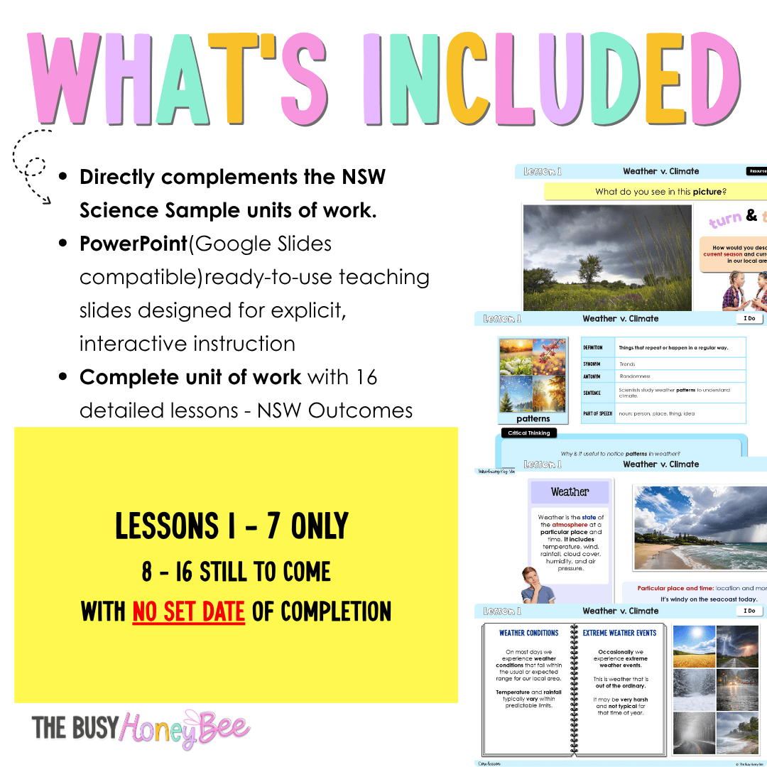 Stage 3 NSW Science Sample Unit 1 Teaching Pack 2026 - Teaching Bundle