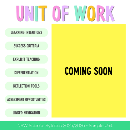 Stage 3 NSW Science Sample Unit 2 Teaching Pack 2026 - Teaching Bundle