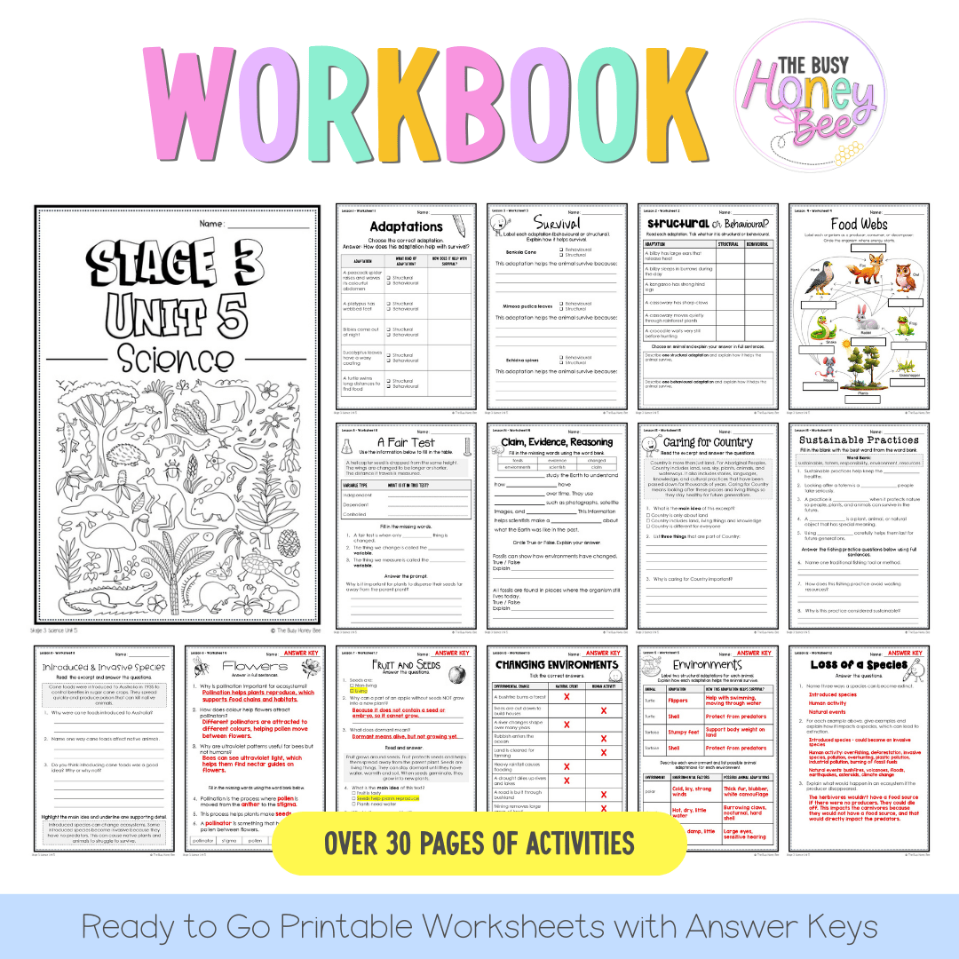 Stage 3 NSW Science Sample Unit 5 Teaching Pack 2026 - Teaching Bundle