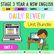 Stage 3 Year A Australian | NSW English Daily Review | Warm-Up Unit 1 Bundle - Warm Up | Revision