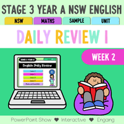 Stage 3 Year A Australian | NSW English Daily Review | Warm-Up Unit 1 Week 2 -