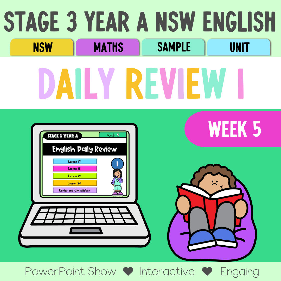 Stage 3 Year A Australian | NSW English Daily Review | Warm-Up Unit 1 Week 5 - Warm Up | Revision
