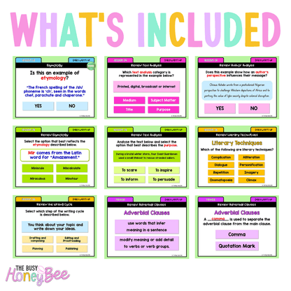 Stage 3 Year A Australian | NSW English Daily Review | Warm-Up Unit 2 Bundle - Warm Up | Revision