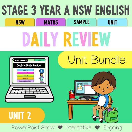 Stage 3 Year A Australian | NSW English Daily Review | Warm-Up Unit 2 Bundle - Warm Up | Revision