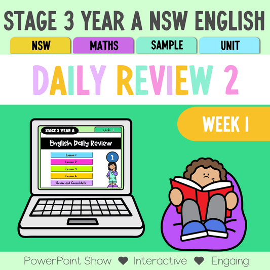 Stage 3 Year A Australian | NSW English Daily Review | Warm-Up Unit 2 Week 1 - Warm Up | Revision