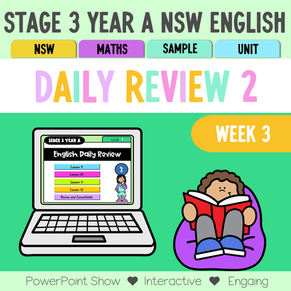 Stage 3 Year A Australian | NSW English Daily Review | Warm-Up Unit 2 Week 3 - Warm Up | Revision