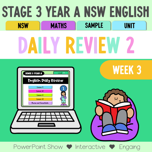 Stage 3 Year A Australian | NSW English Daily Review | Warm-Up Unit 2 Week 3 - Warm Up | Revision