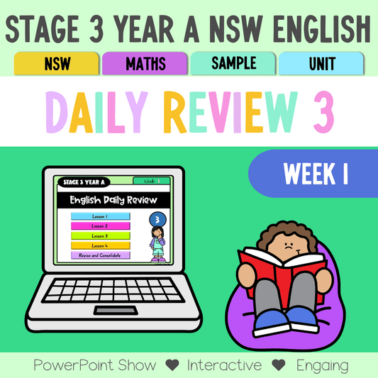Stage 3 Year A Australian | NSW English Daily Review | Warm-Up Unit 3 Week 1 - Warm Up | Revision