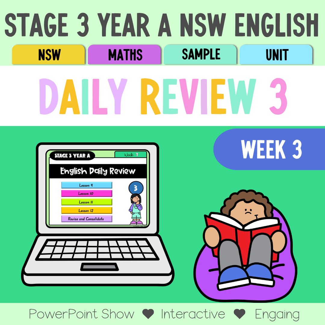 Stage 3 Year A Australian | NSW English Daily Review | Warm-Up Unit 3 Week 3 - Warm Up | Revision