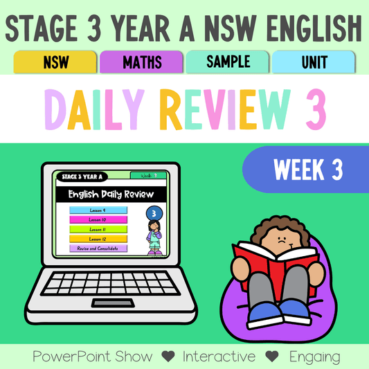 Stage 3 Year A Australian | NSW English Daily Review | Warm-Up Unit 3 Week 3 - Warm Up | Revision