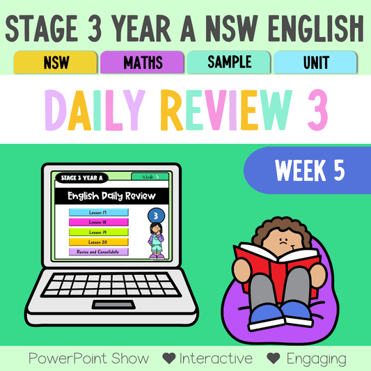 Stage 3 Year A Australian | NSW English Daily Review | Warm-Up Unit 3 Week 5 - Warm Up | Revision