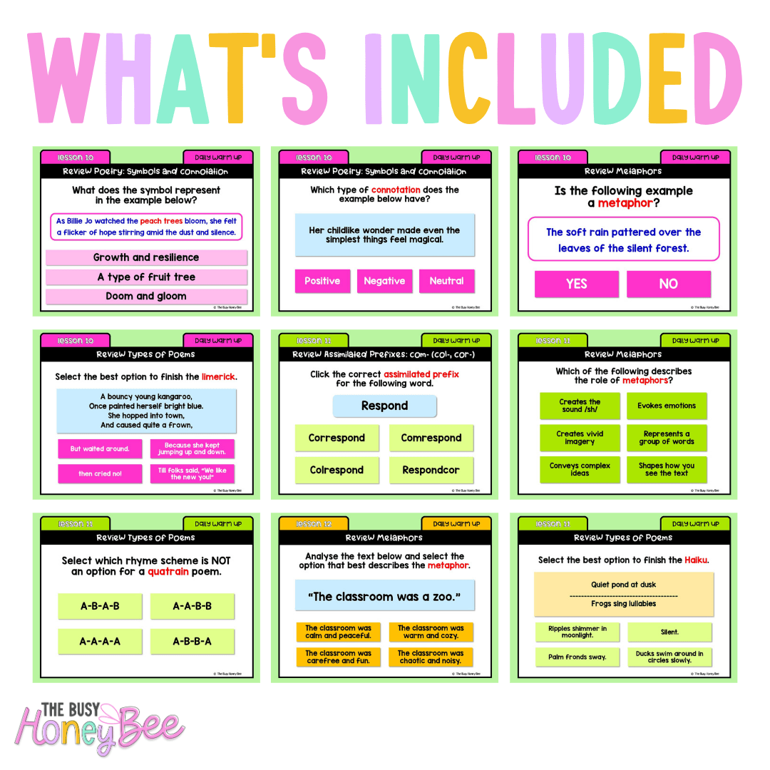 Stage 3 Year A Australian | NSW English Daily Review | Warm-Up Unit 4 Bundle - Warm Up | Revision