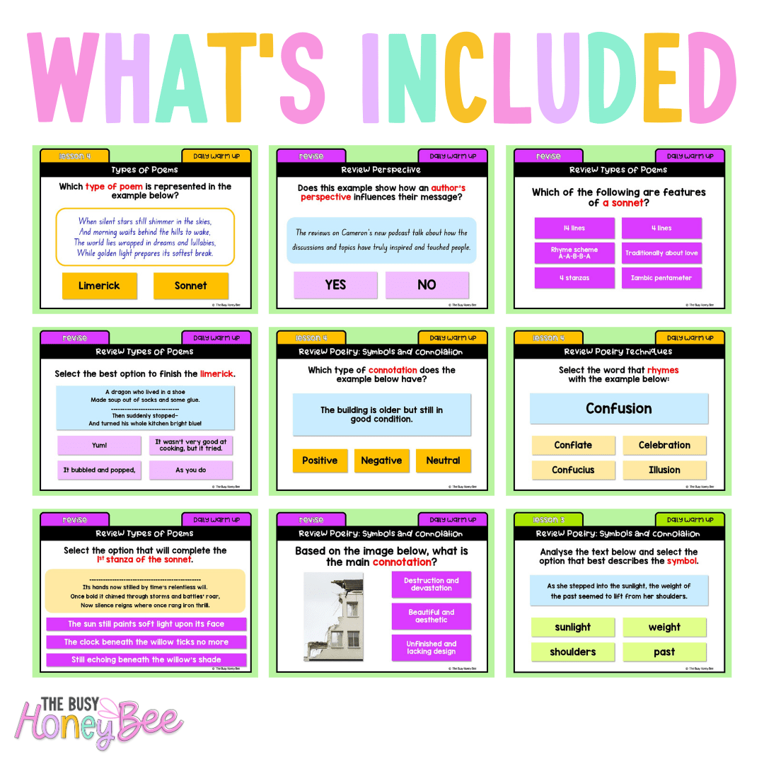 Stage 3 Year A Australian | NSW English Daily Review | Warm-Up Unit 4 Bundle - Warm Up | Revision