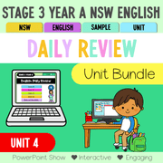 Stage 3 Year A Australian | NSW English Daily Review | Warm-Up Unit 4 Bundle - Warm Up | Revision