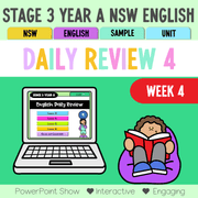 Stage 3 Year A Australian | NSW English Daily Review | Warm-Up Unit 4 Week 4 - Warm Up | Revision