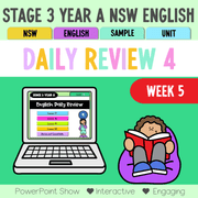 Stage 3 Year A Australian | NSW English Daily Review | Warm-Up Unit 4 Week 5 - Warm Up | Revision