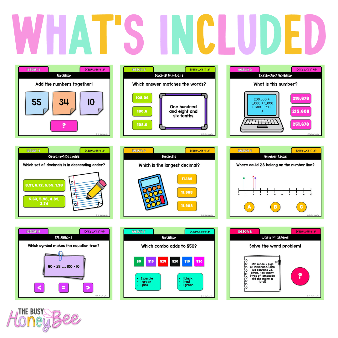 Stage 3 Year A Australian | NSW Math Daily Review | Warm-Up Term 2 Mega Bundle - Warm Up | Revision