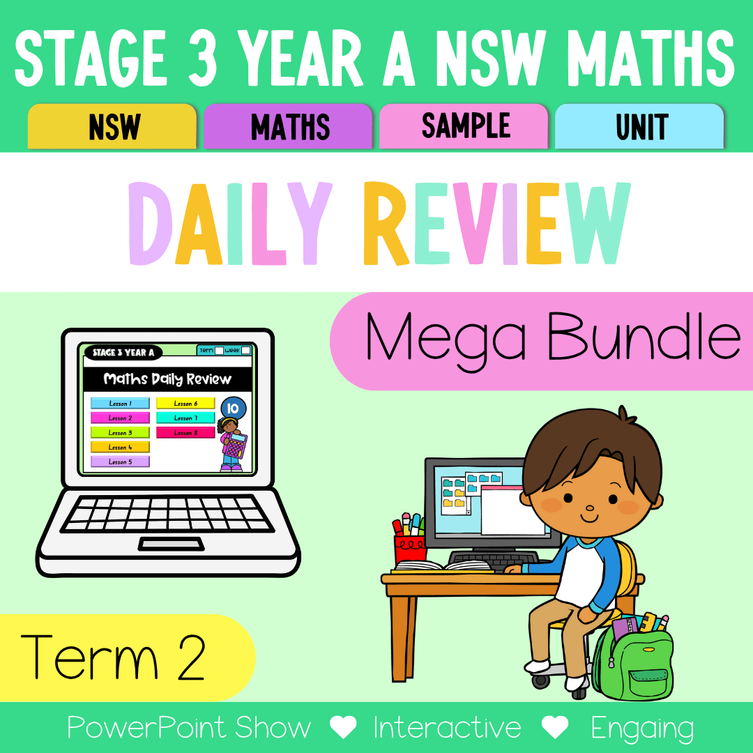 Stage 3 Year A Australian | NSW Math Daily Review | Warm-Up Term 2 Mega Bundle - Warm Up | Revision