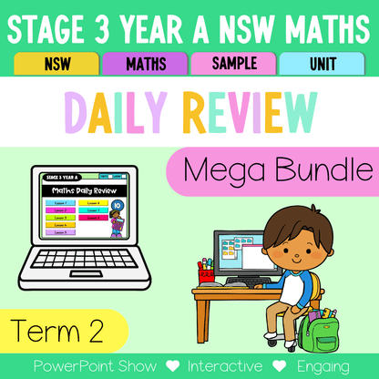 Stage 3 Year A Australian | NSW Math Daily Review | Warm-Up Term 2 Mega Bundle - Warm Up | Revision